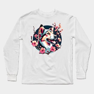 Peruvian Inca Orchid's Joyful Spring Cherry Blossoms Embrace Long Sleeve T-Shirt